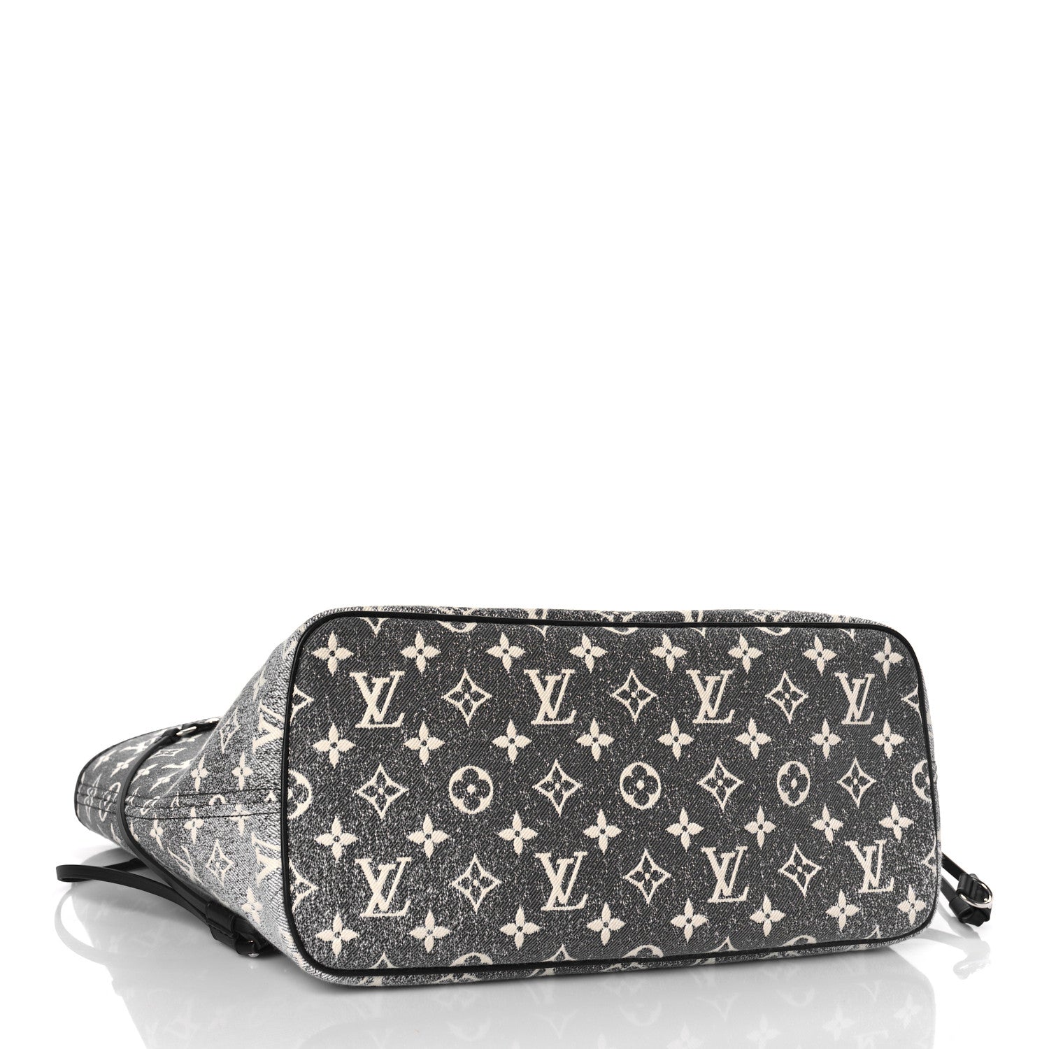 Louis Vuitton Denim Monogram Jacquard Neverfull MM Grey 4 of 8