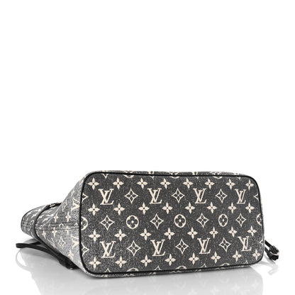 Louis Vuitton Denim Monogram Jacquard Neverfull MM Grey 4 of 8