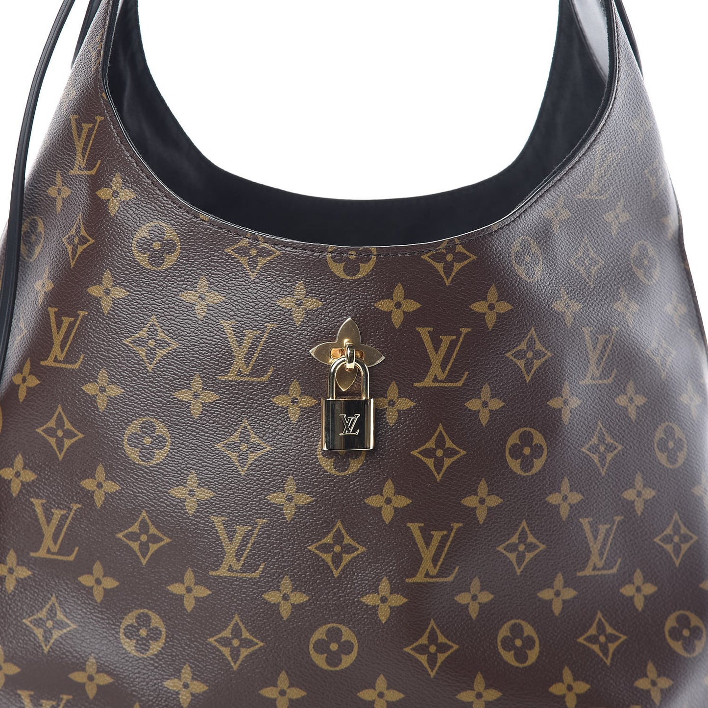 Monogram Flower Hobo Black