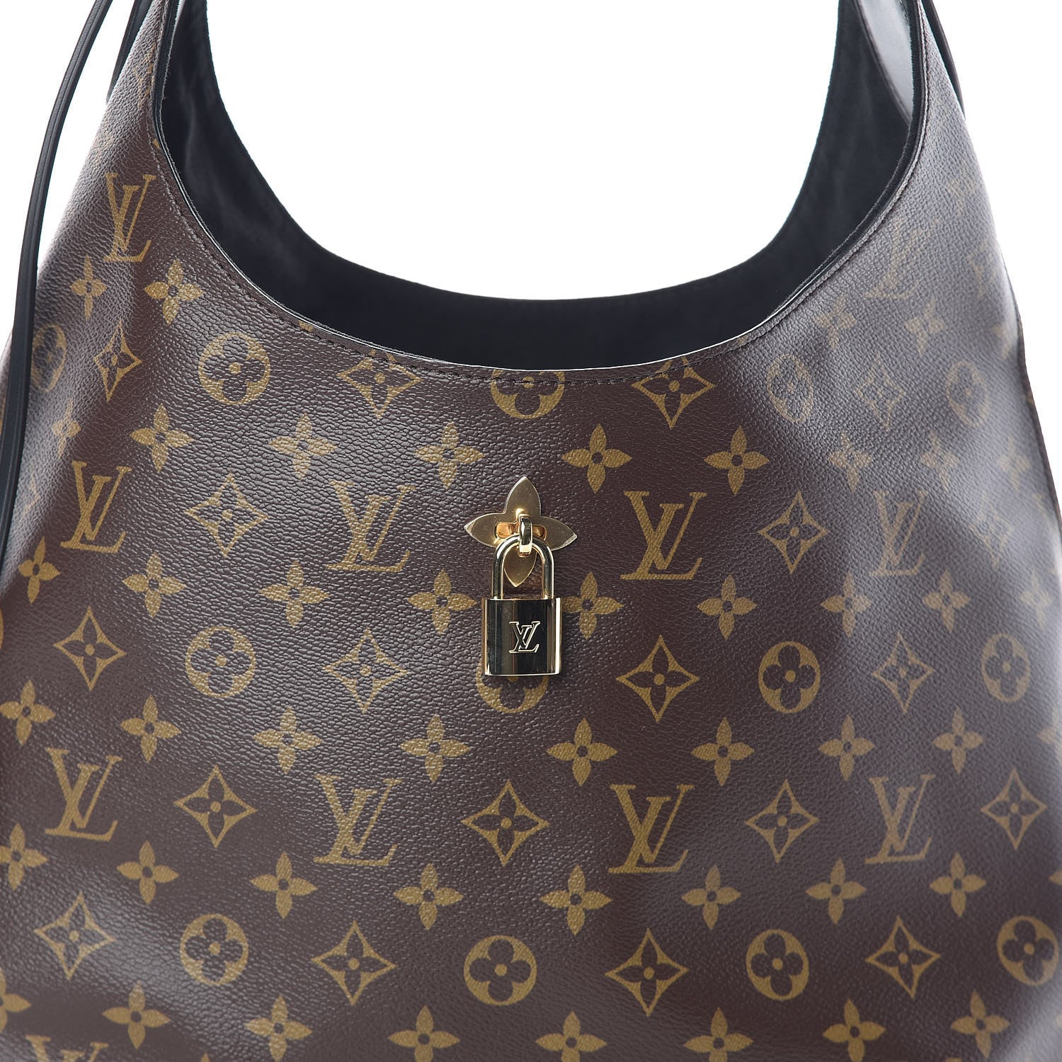 Louis Vuitton Monogram Flower Hobo Black 8 of 10
