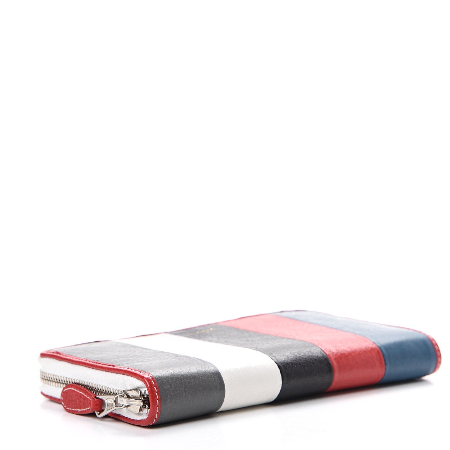 Balenciaga Agneau Arena Multicolore Bazar Continental Zip Around Wallet Grey White Black Red Blue 3 of 7