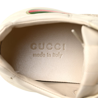 Gucci Calfskin Logo Mens Rhyton Sneakers 9 Ivory 8 of 10