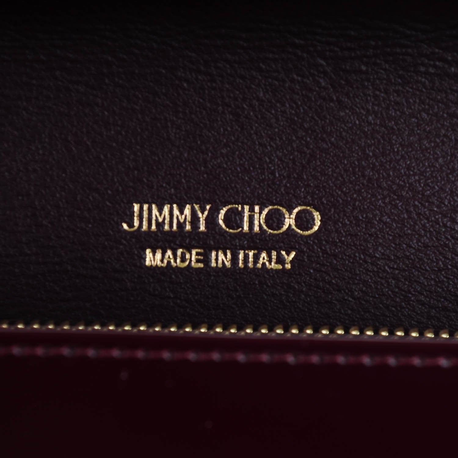 Jimmy Choo Patent Milla Wallet on Chain Bordeaux 6 of 7
