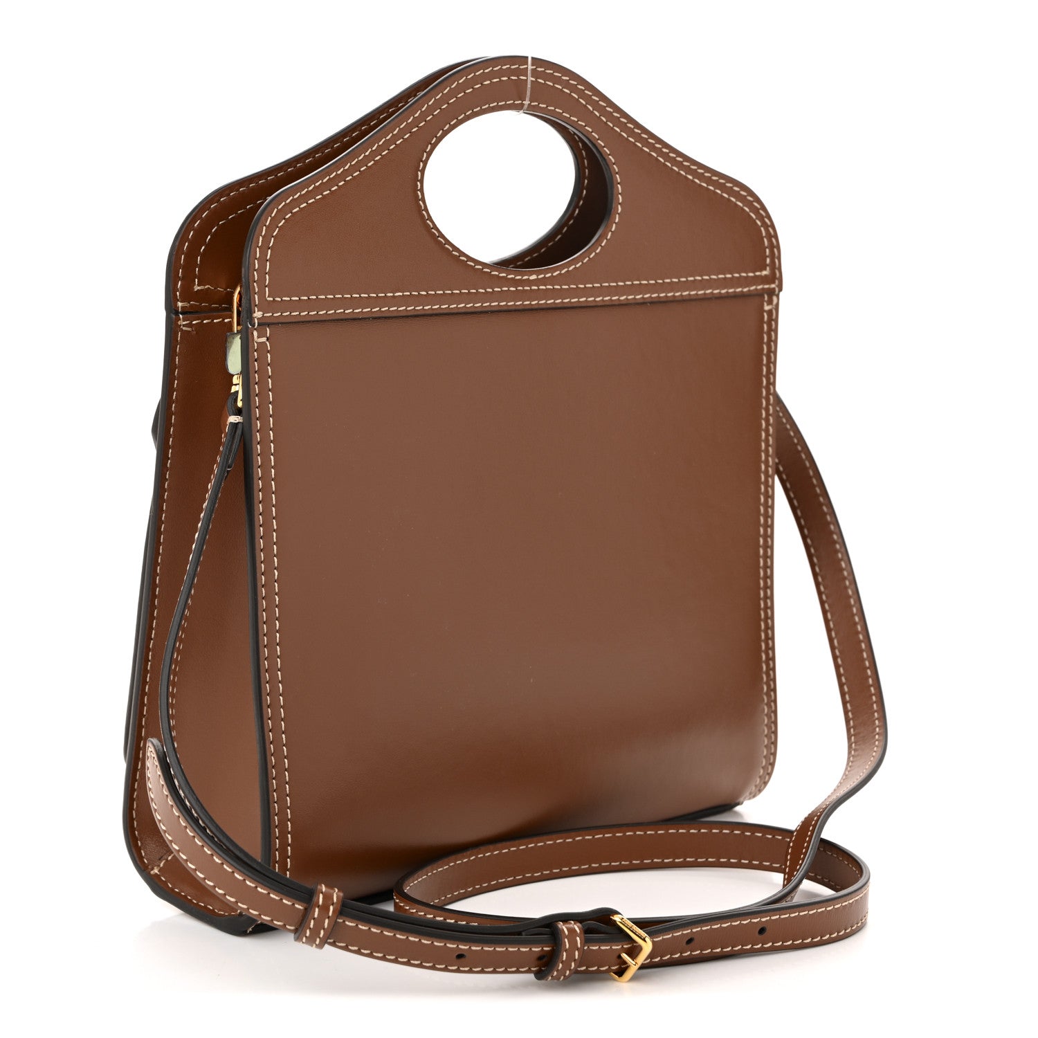 Burberry Smooth Calfskin Mini Pocket Bag Malt Brown 3 of 10