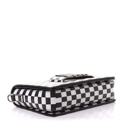 Christian Dior Smooth Calfskin Checkered Dio(r)evolution Flap Bag Black White 3 of 9