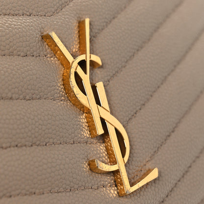 Saint Laurent Grain De Poudre Matelasse Monogram Mini Lou Camera Bag Dark Beige 11 of 13