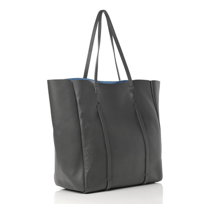 Balenciaga Veau Baltimore Double Sided Medium Everyday Tote Gris Fossile Bleu Turquoise 3 of 13