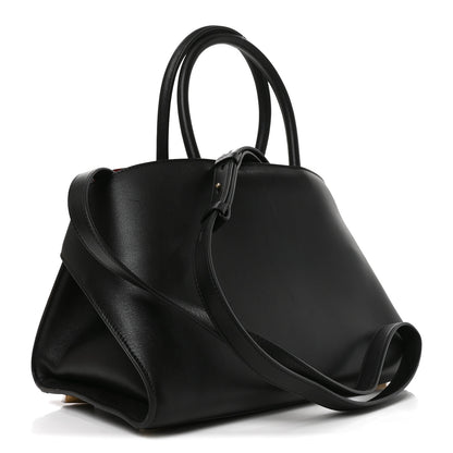 Salvatore Ferragamo Calfskin Small Hug Bag Black Flame Red 5 of 19