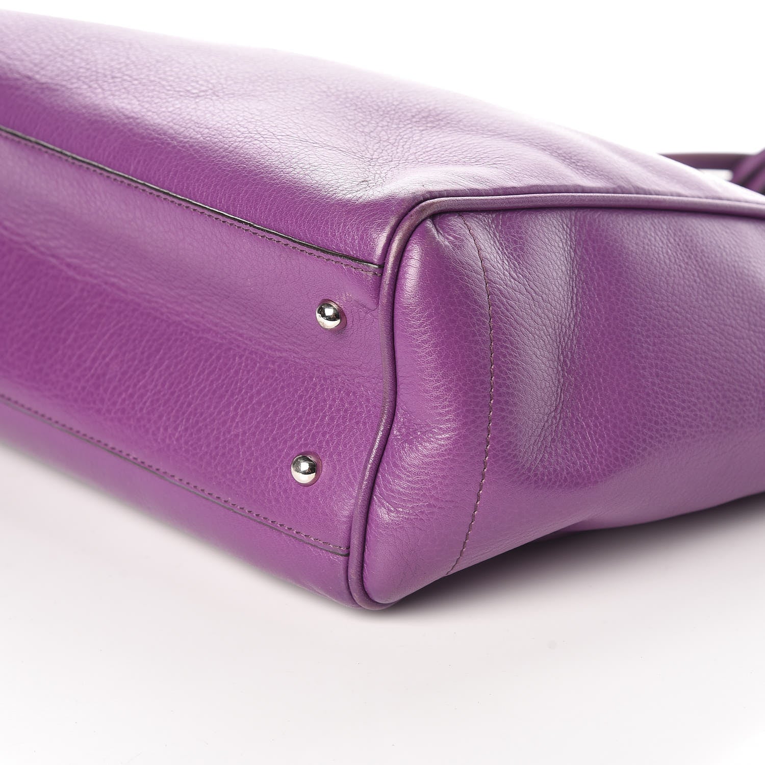 Loewe Calfskin Embossed Logo Shopper Tote Purple 6 of 10