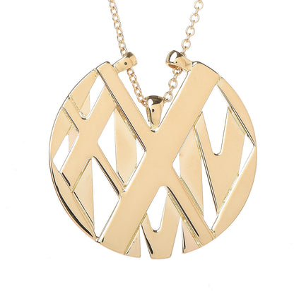 Tiffany 18K Yellow Gold Small Atlas Round Medallion Pendant Necklace 4 of 6