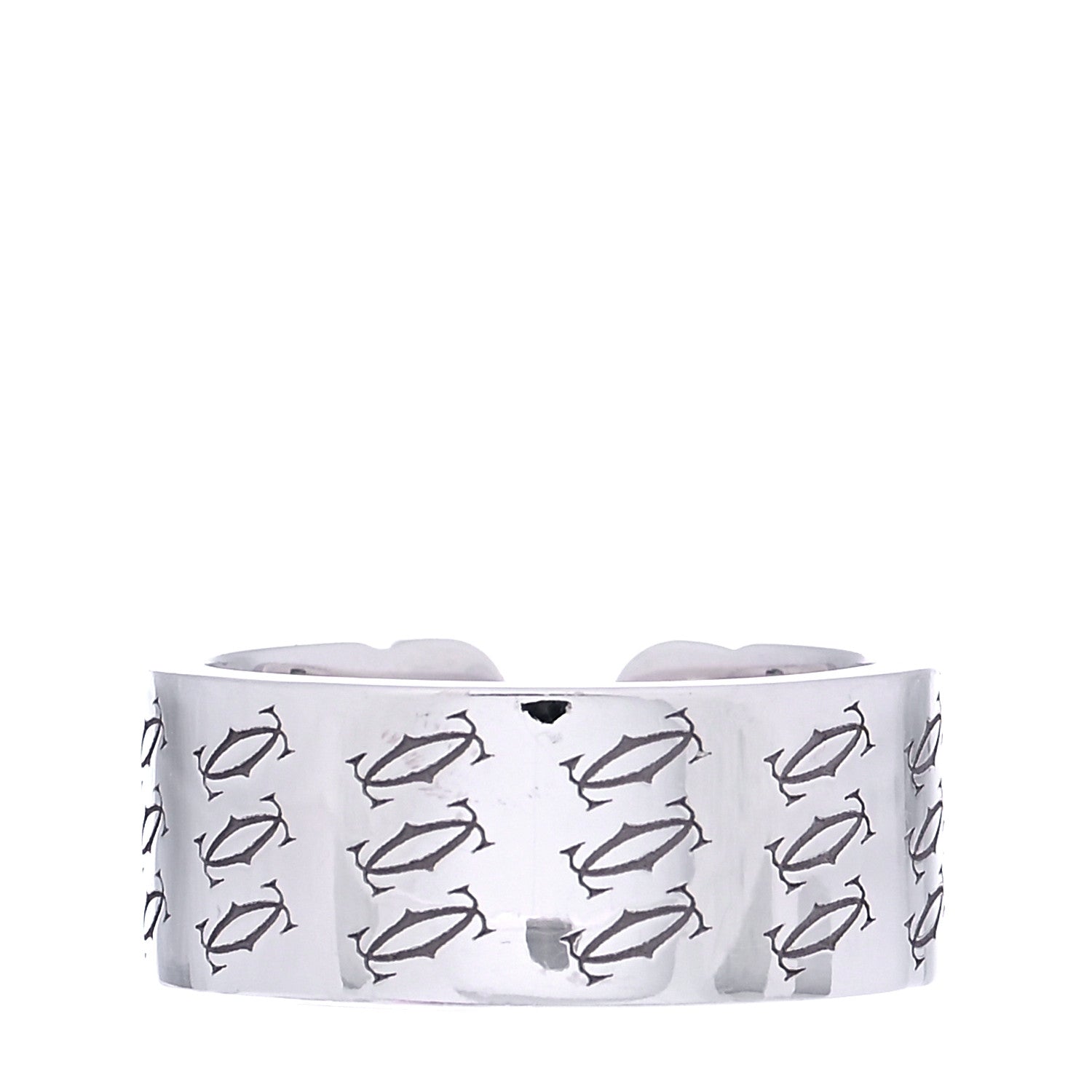 Cartier 18K White Gold Diamond C De Cartier Christmas Ring 51 5.75 3 of 5