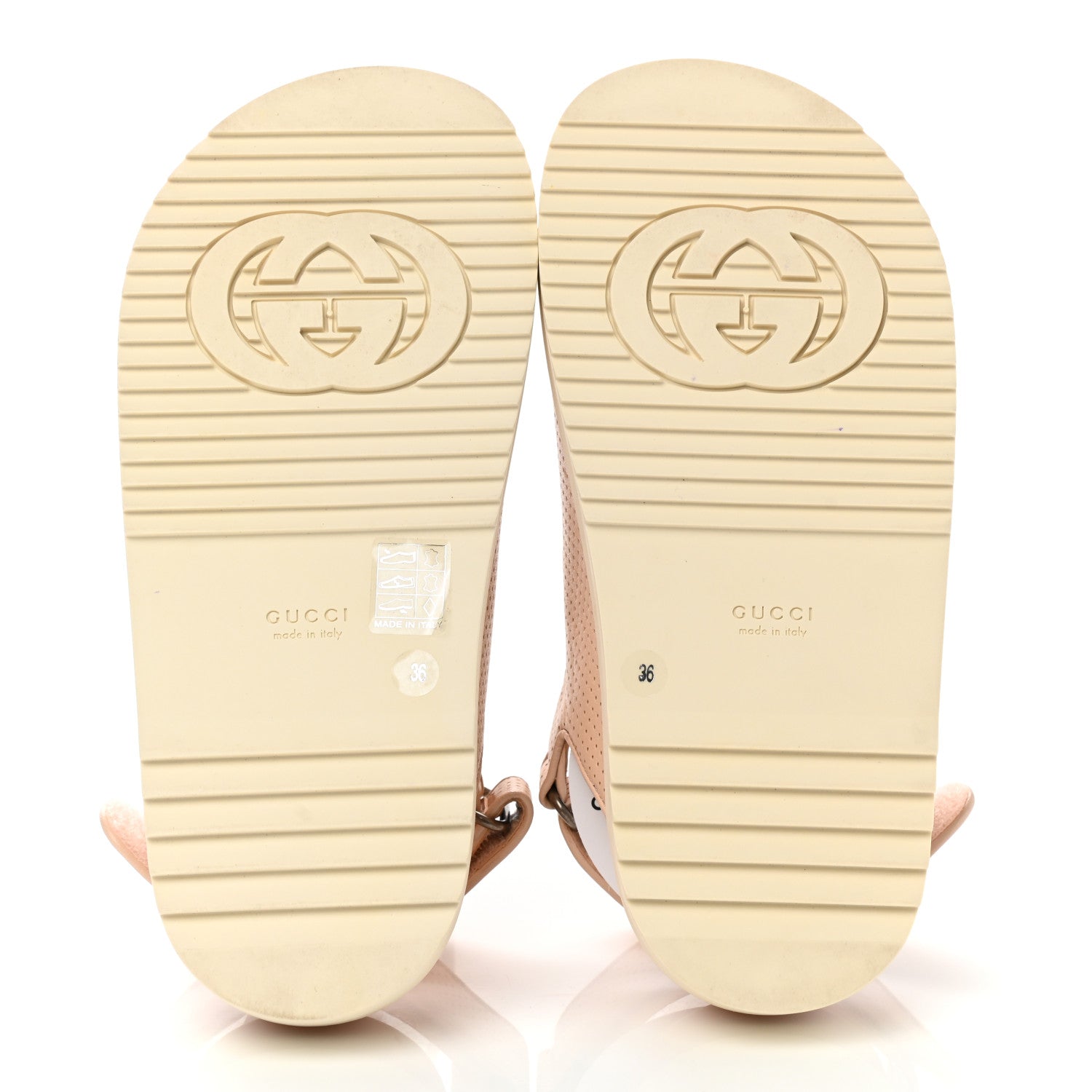 Gucci Malaga Kid Mini Double G Perforated Womens Dad Sandals 36 Skin Rose 6 of 11