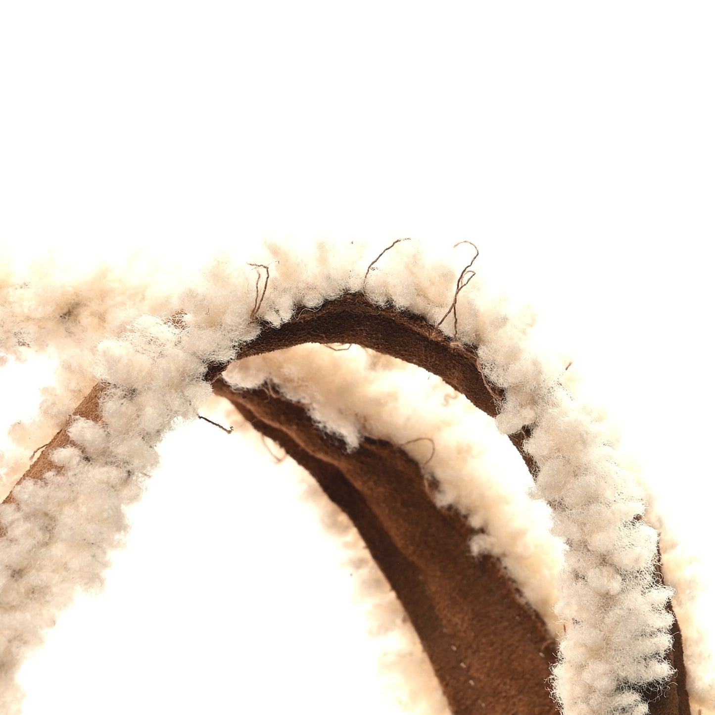 X UGG Suede Shearling Medium Shopping Bag Chestnut