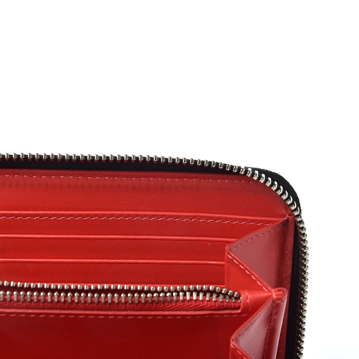 Patent Loubitag Graffiti Panettone Zip Wallet Black