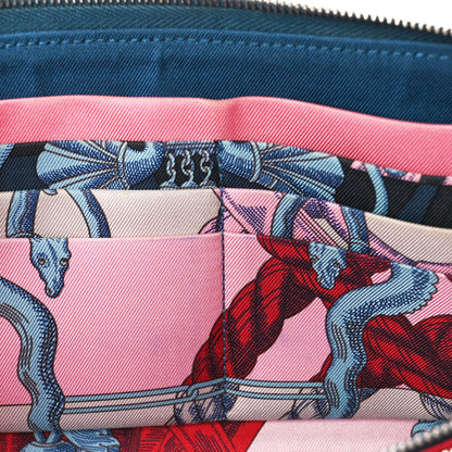 Hermes Epsom Silk'In Wallet Bleu De Galice 14 of 14