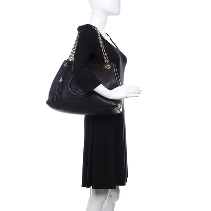 Gucci Pebbled Calfskin Medium Soho Chain Shoulder Bag Black 2 of 11
