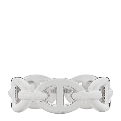 Hermes Sterling Silver PM Chaine d'Ancre Enchainee Band Ring 52 6 1 of 5