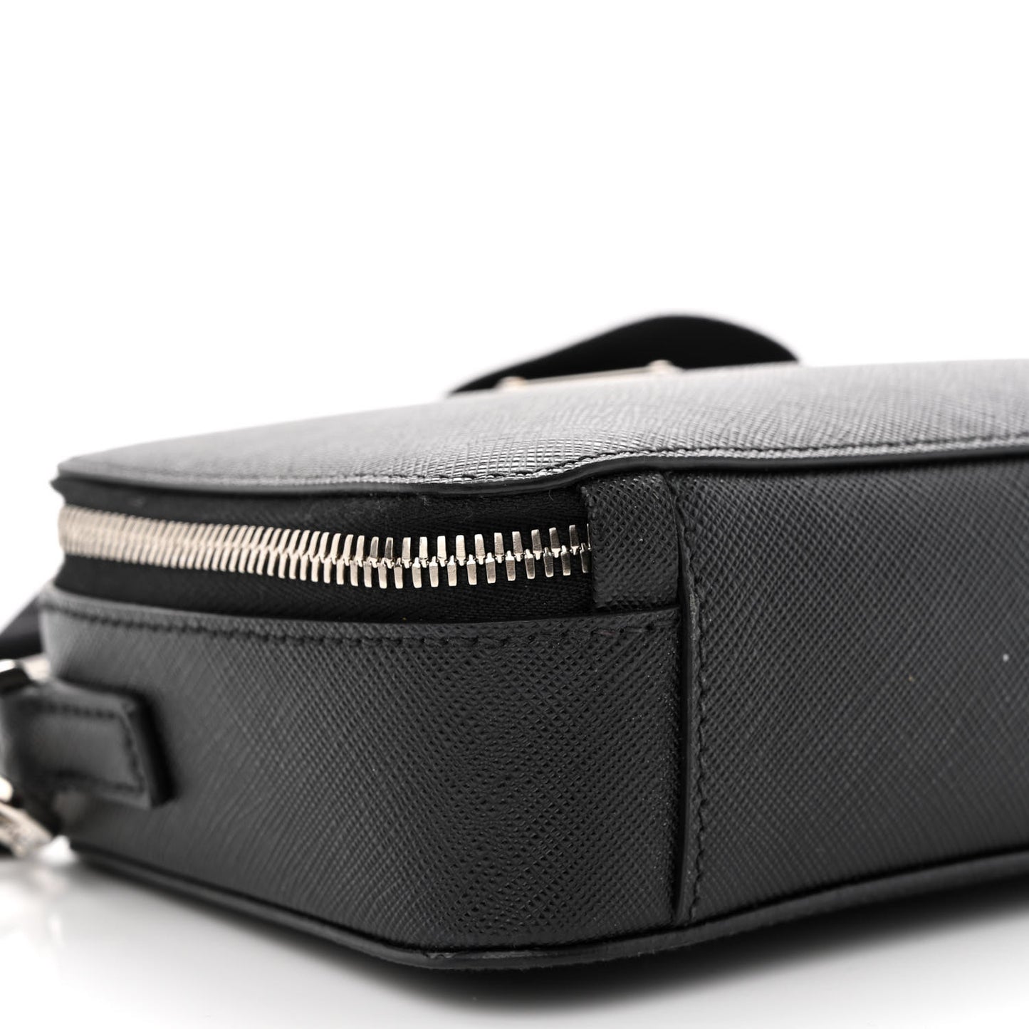 Saffiano Travel Small Brique Crossbody Bag Black