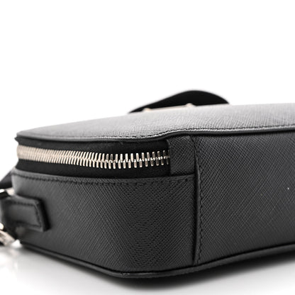 Prada Saffiano Travel Small Brique Crossbody Bag Black 9 of 13