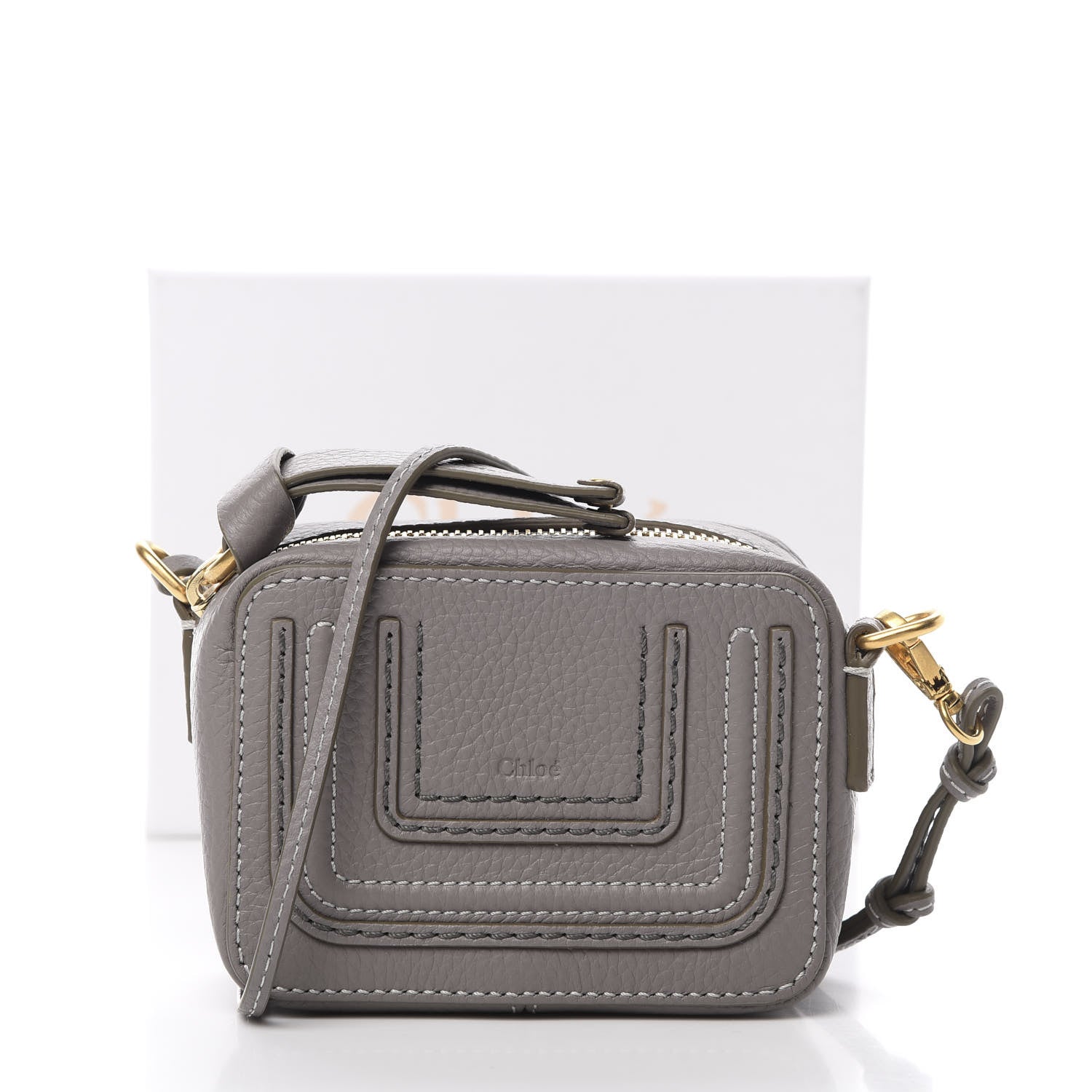 Chloe Calfskin Mini Marcie Crossbody Bag Cashmere Grey 12 of 12