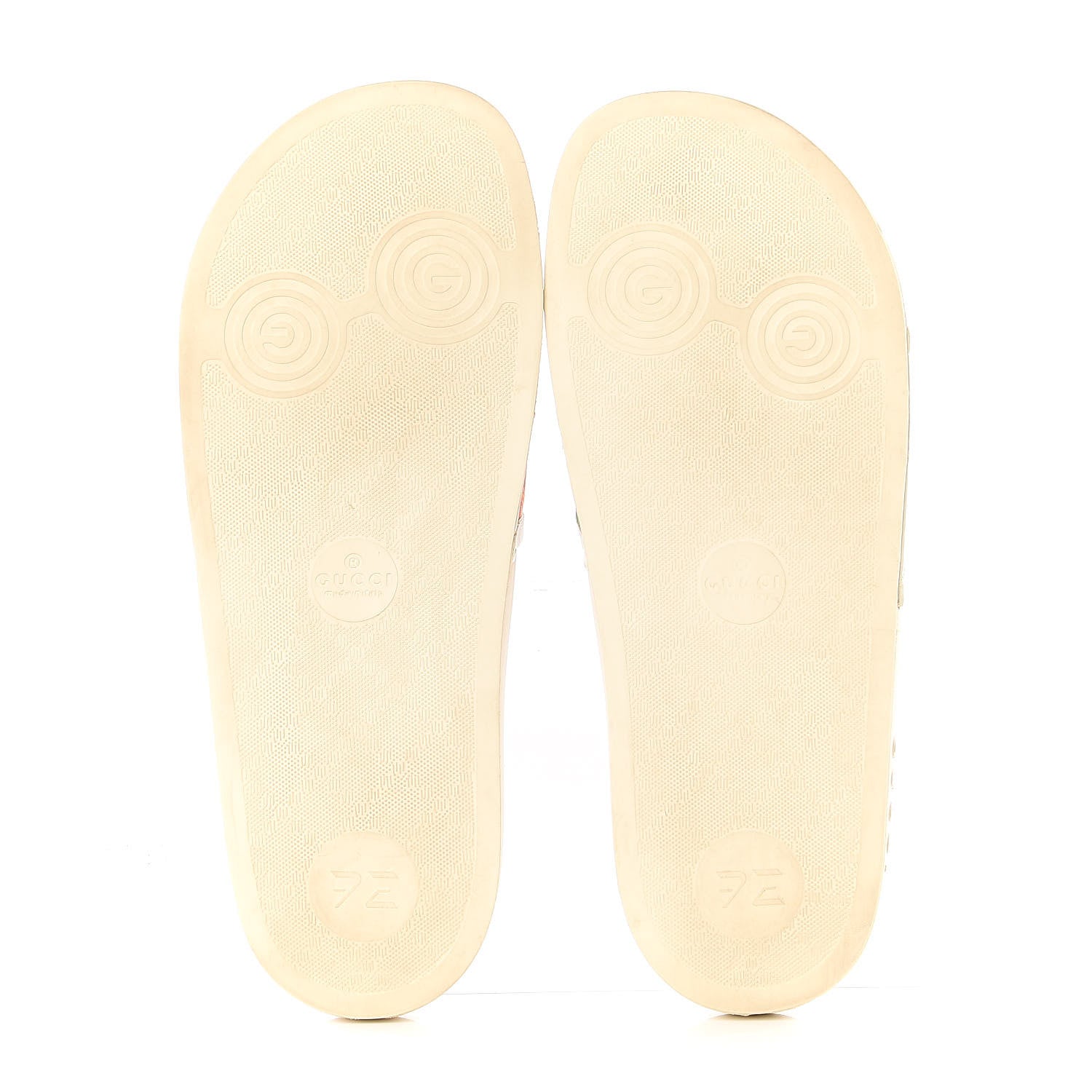 Gucci GG Supreme Monogram Flora Pursuit Slide Sandals 40 White 6 of 9