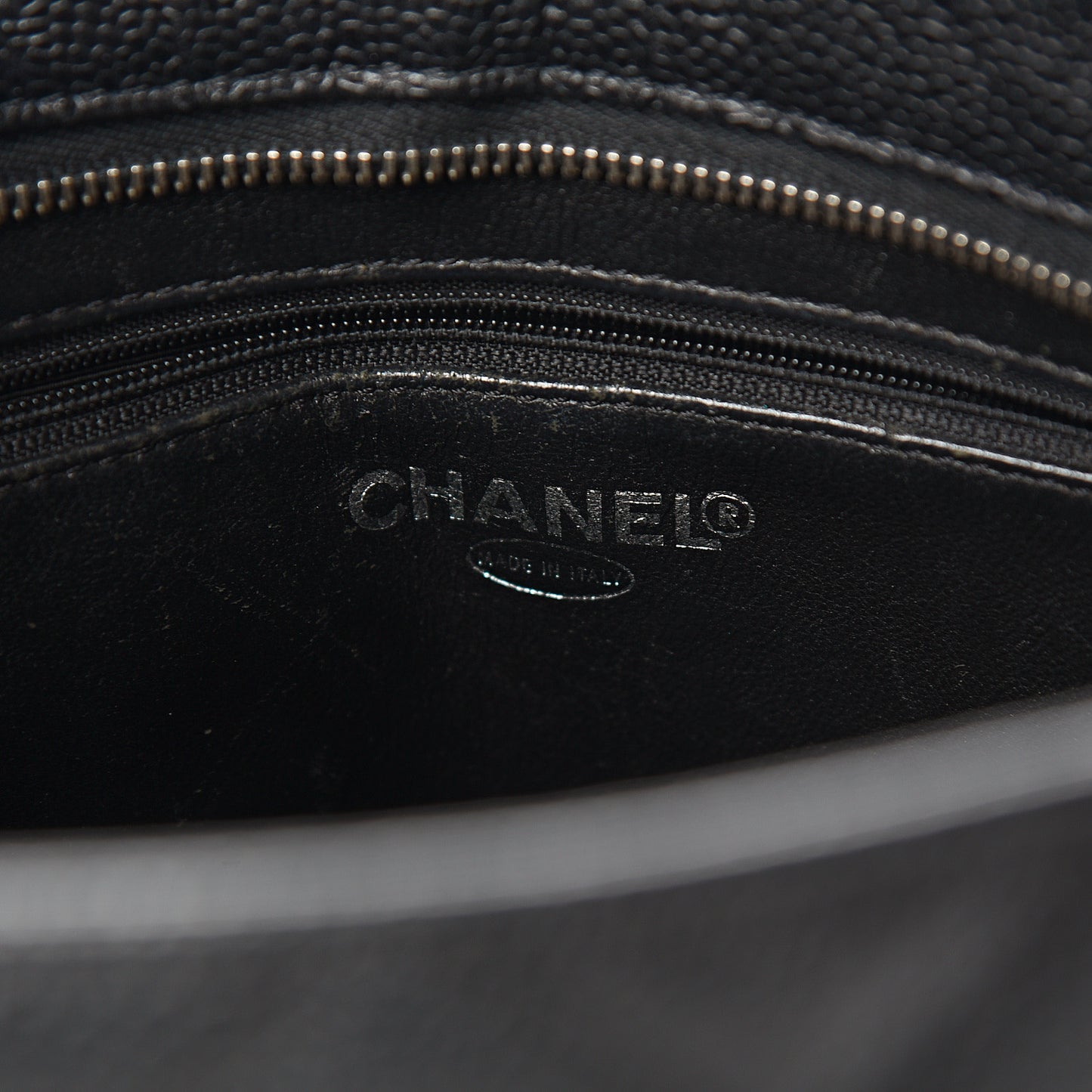 Caviar Quilted Medallion Tote Black