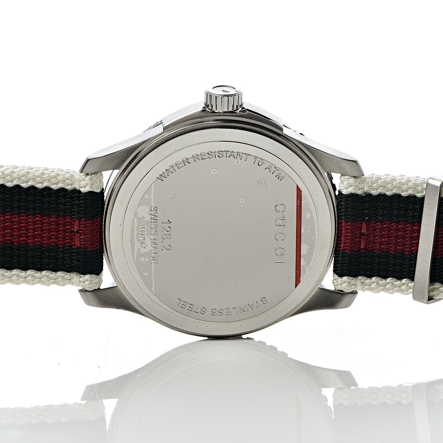 Gucci Stainless Steel Nylon 44mm Sport Quartz Watch White 5 of 11