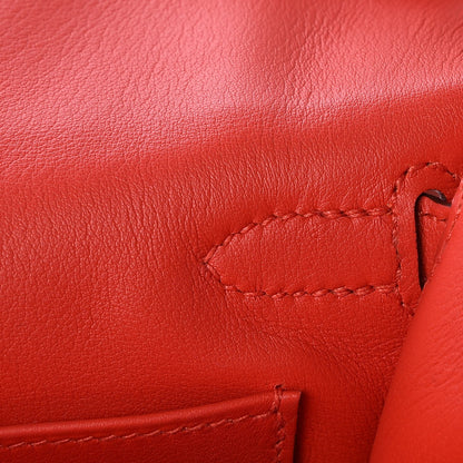 Hermes Swift Kelly Pochette Clutch Rouge Tomate 16 of 26