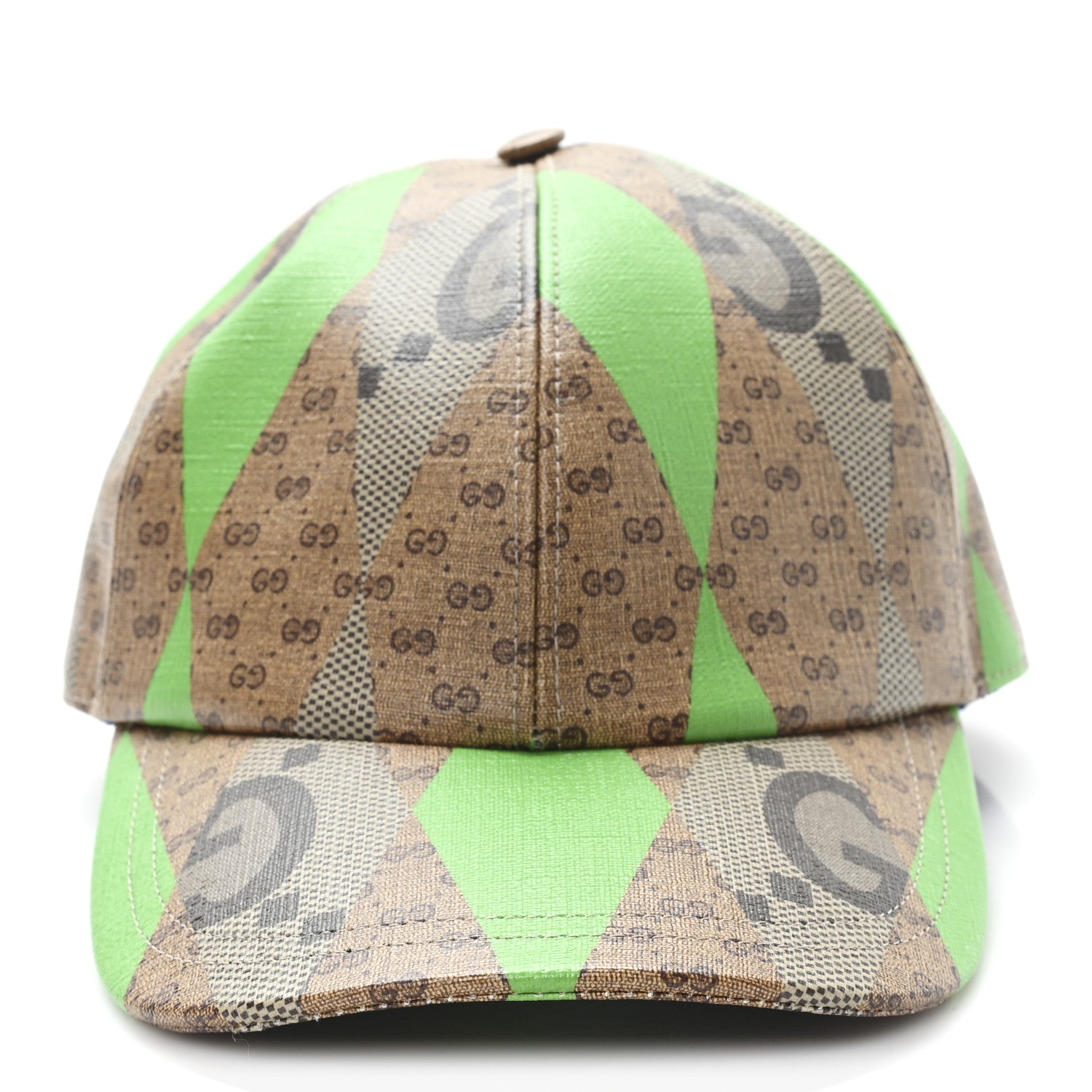 Gucci GG Supreme Monogram Mix Textured Patchwork Rhombus Baseball Hat XL Beige 3 of 9