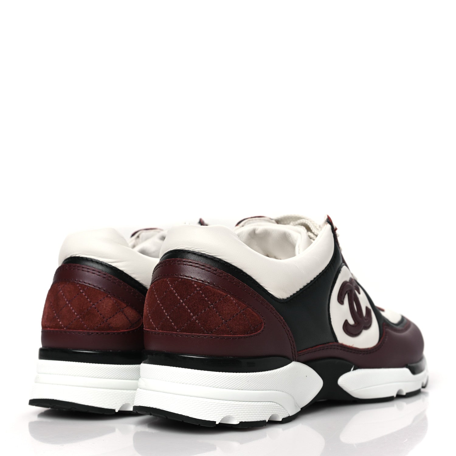 Chanel Calfskin CC Sneakers 36 Brown White Black 4 of 10