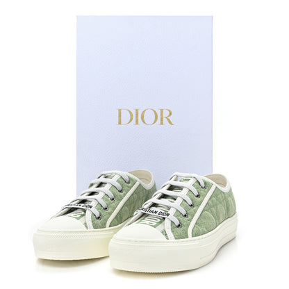 Christian Dior Canvas Cannage Walk 'N' Dior Low Top Sneakers 37.5 Pale Green 11 of 11