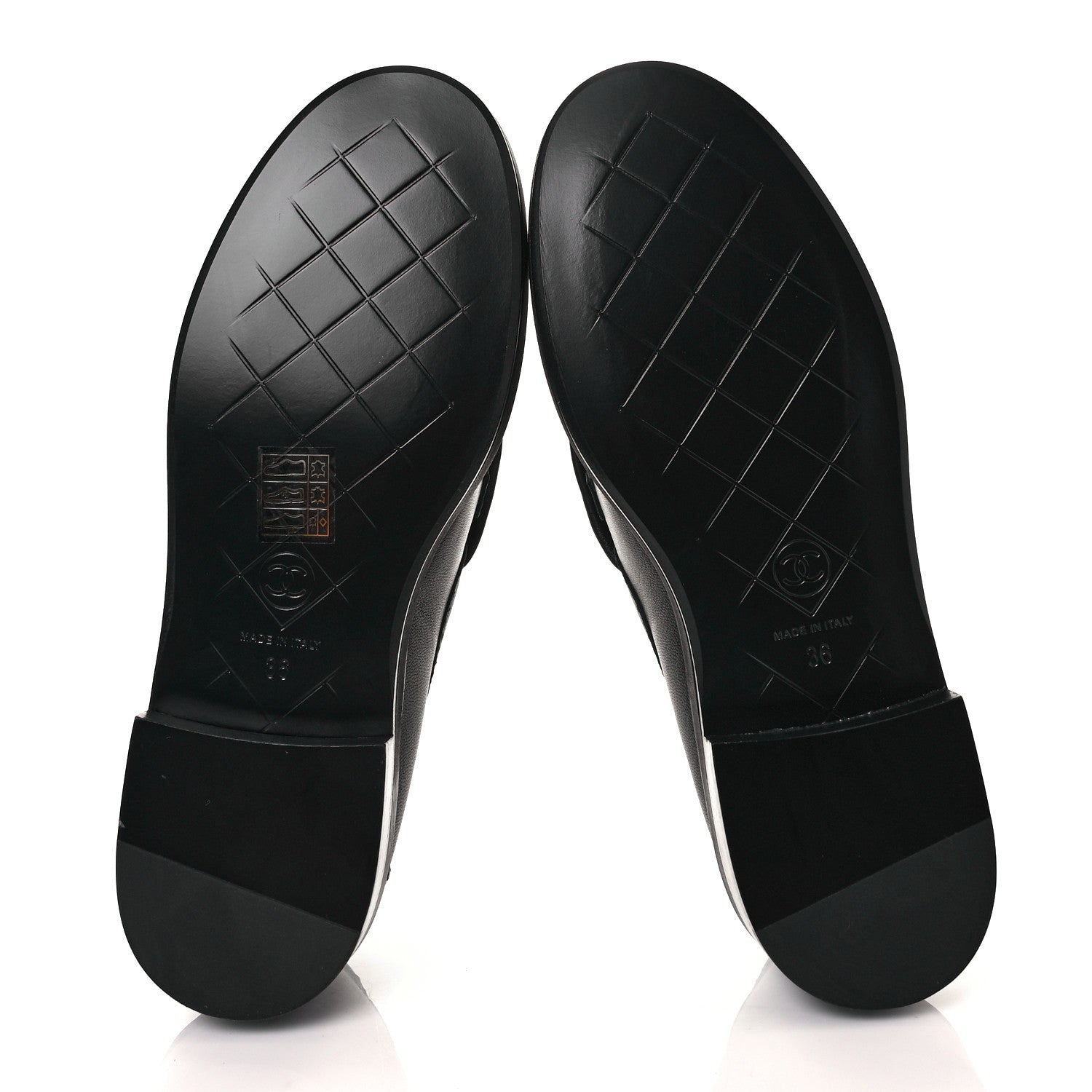 Chanel Lambskin Quilted CC Turnlock Loafers 36 Black 9 of 18
