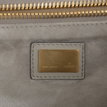 Fendi Goatskin Large Peekaboo Iconic Satchel Grigio Black 5 of 8