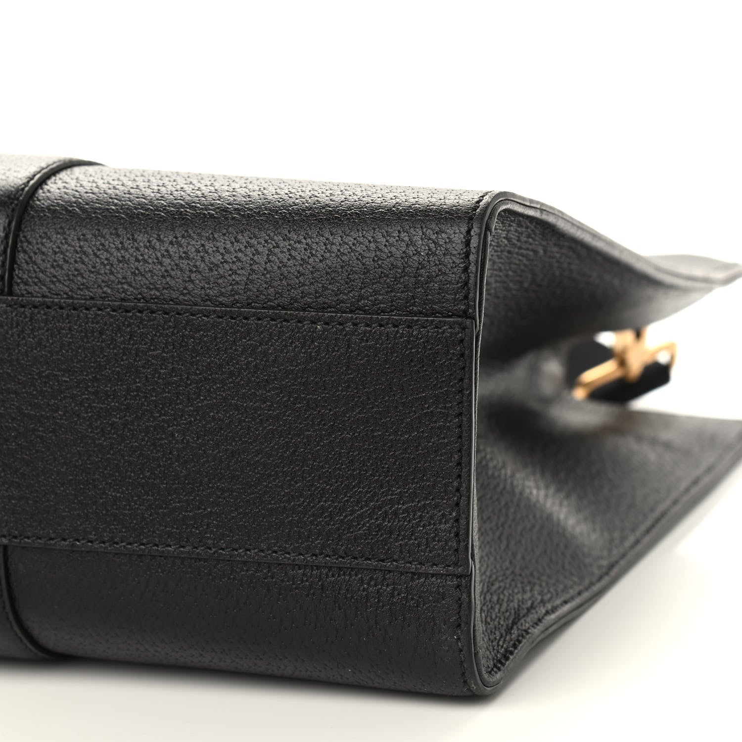 Gucci Grained Calfskin Web Top Handle Tote Black 9 of 9