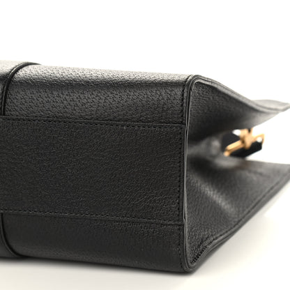 Gucci Grained Calfskin Web Top Handle Tote Black 9 of 9