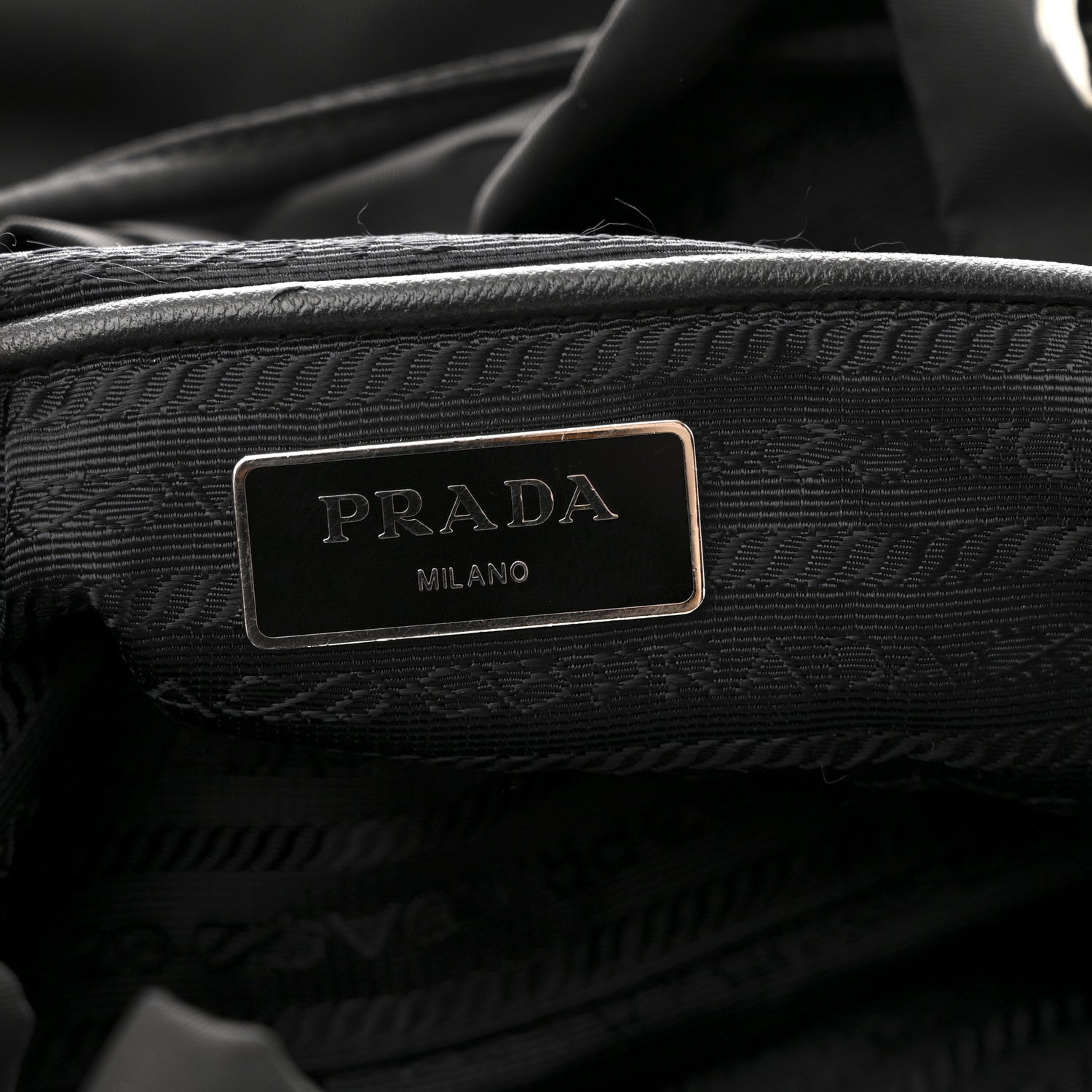 Prada Nylon Vela Saffiano Medium Backpack Black 6 of 12
