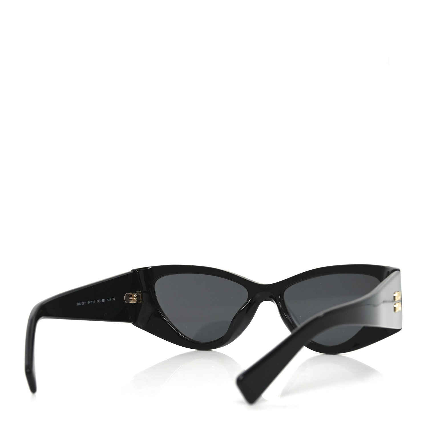 Miu Miu Acetate Rectangle Sunglasses SMU 06Y Black 4 of 7