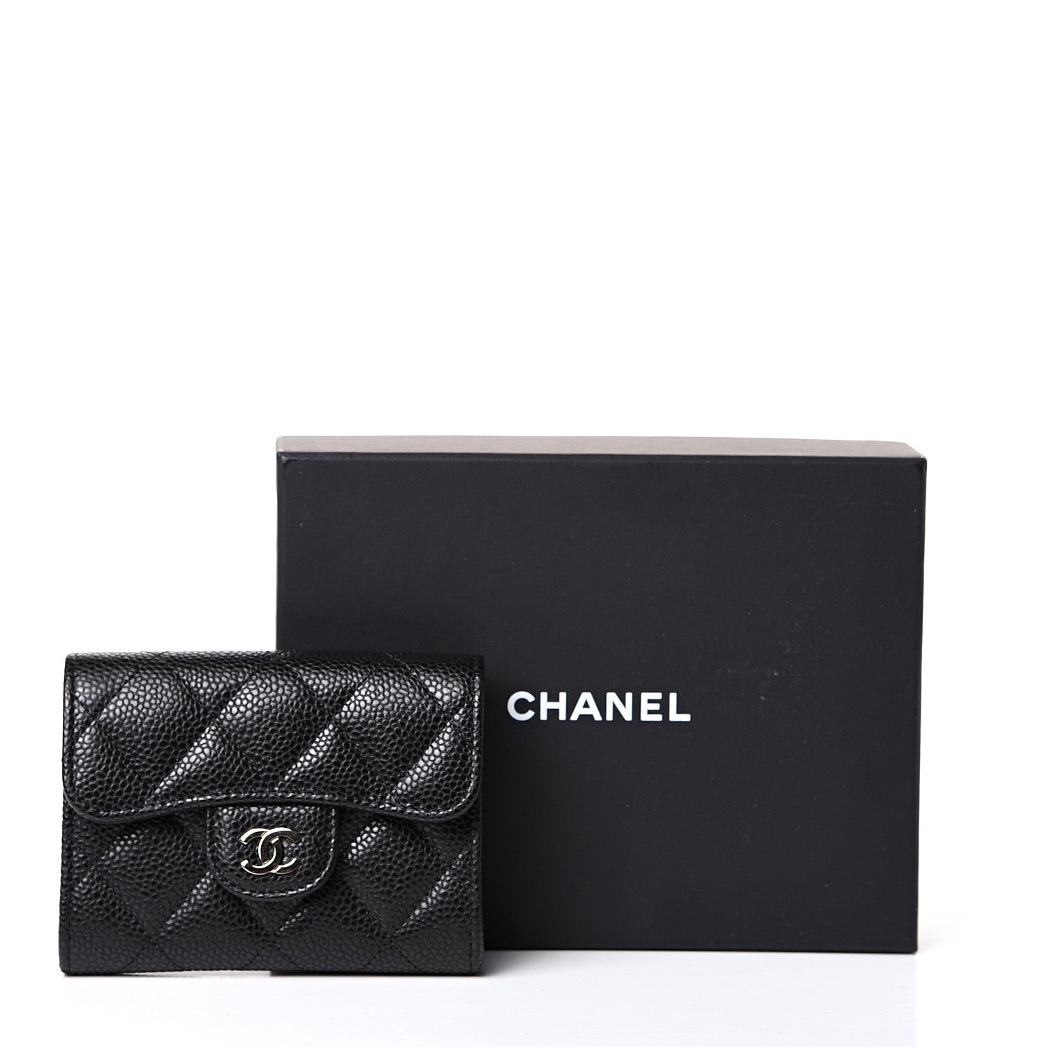 Chanel Caviar Quilted Flap Card Holder Wallet Black 11 of 11