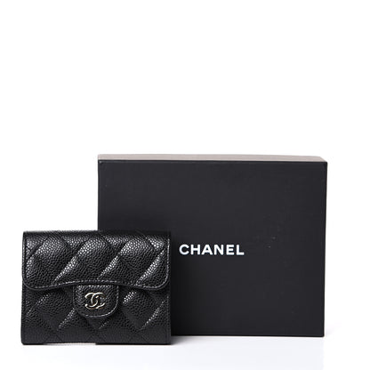 Chanel Caviar Quilted Flap Card Holder Wallet Black 11 of 11
