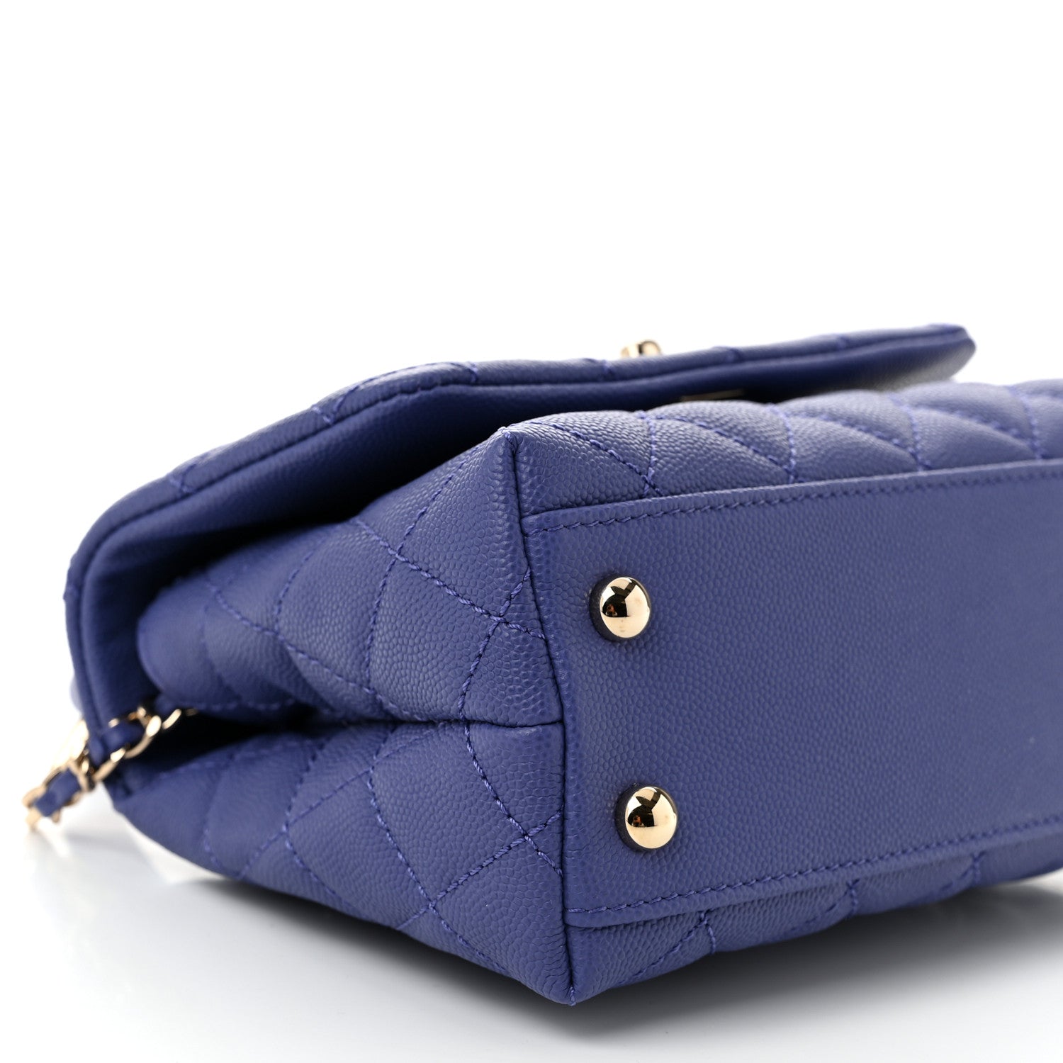 Chanel Caviar Quilted Extra Mini Coco Handle Flap Purple 9 of 11