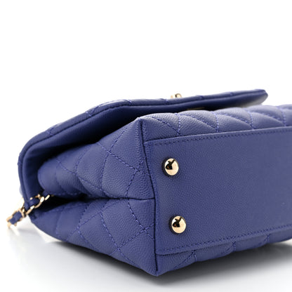 Chanel Caviar Quilted Extra Mini Coco Handle Flap Purple 9 of 11