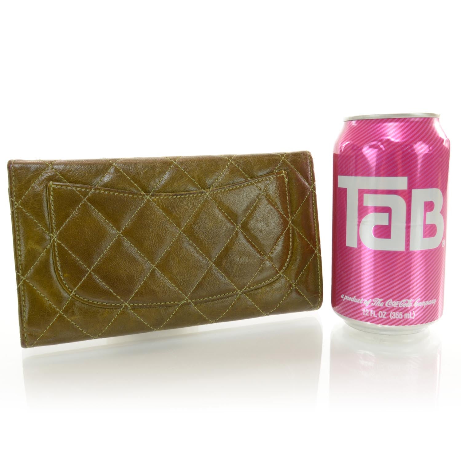 Chanel Calfskin Quilted Large Flap Wallet Green 2 of 10