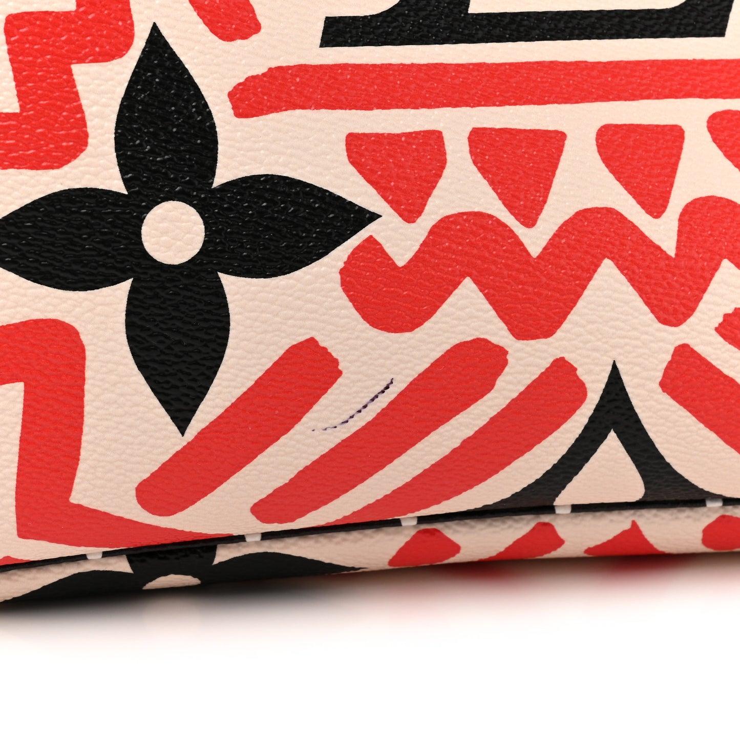 Monogram Giant Crafty Neverfull MM Creme Rouge Black