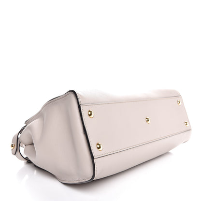 Fendi Vitello Seta Shiny Nappa Medium Peekaboo Iconic Satchel Grigio Polvere Bois de Rose 5 of 9