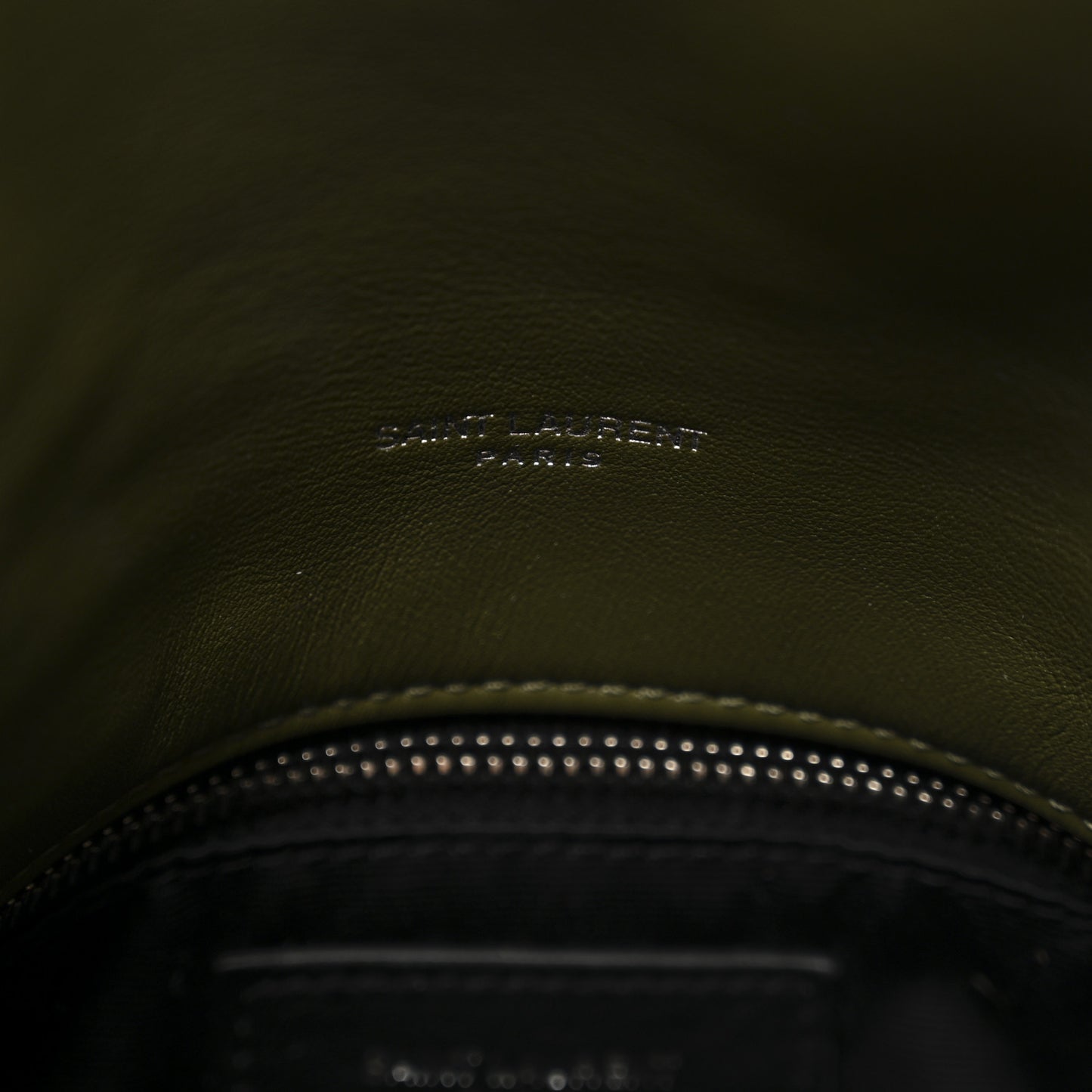 Crushed Velvet Quilted Small Loulou Puffer Monogram Chain Satchel Green