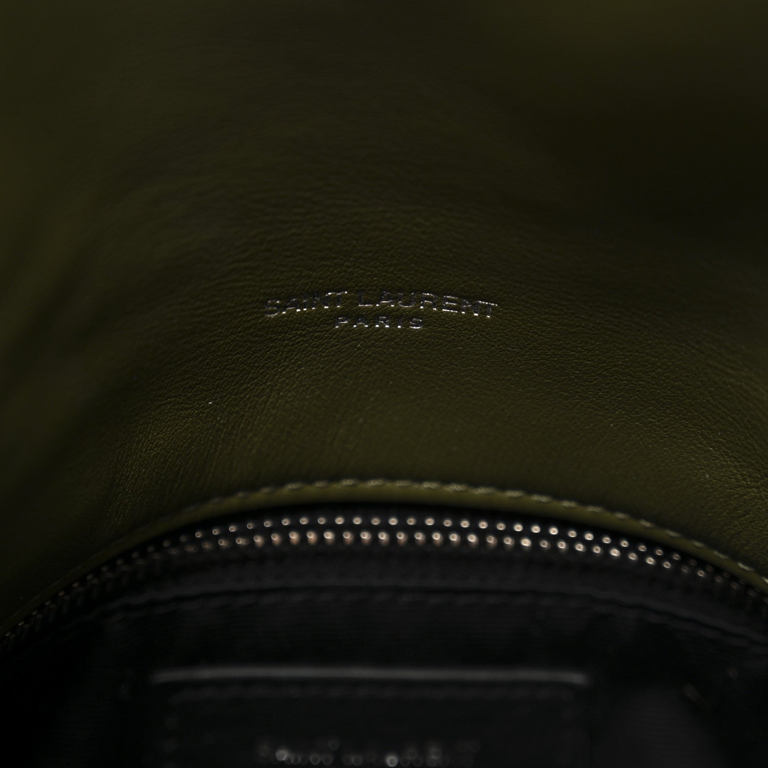 Saint Laurent Crushed Velvet Quilted Small Loulou Puffer Monogram Chain Satchel Green 7 of 11