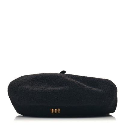 Christian Dior Wool Arty Beret Cap 57 Black 5 of 8