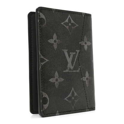 Louis Vuitton Brushed Monogram Pocket Organizer Black White 3 of 7