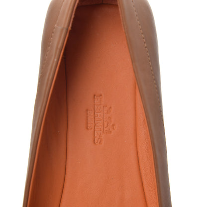 Hermes Calfskin Liberty Ballerina Flats 38.5 Gold 5 of 7