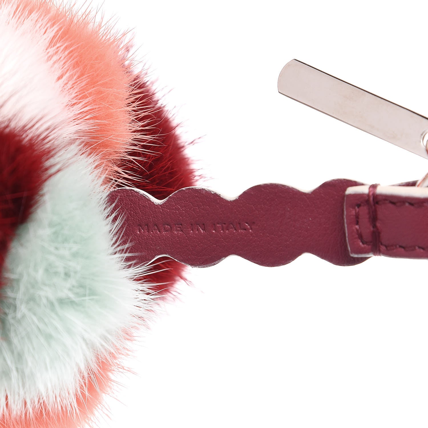 Fendi Mink Fur Calfskin Fun Fair Bag Charm Multicolor 3 of 4